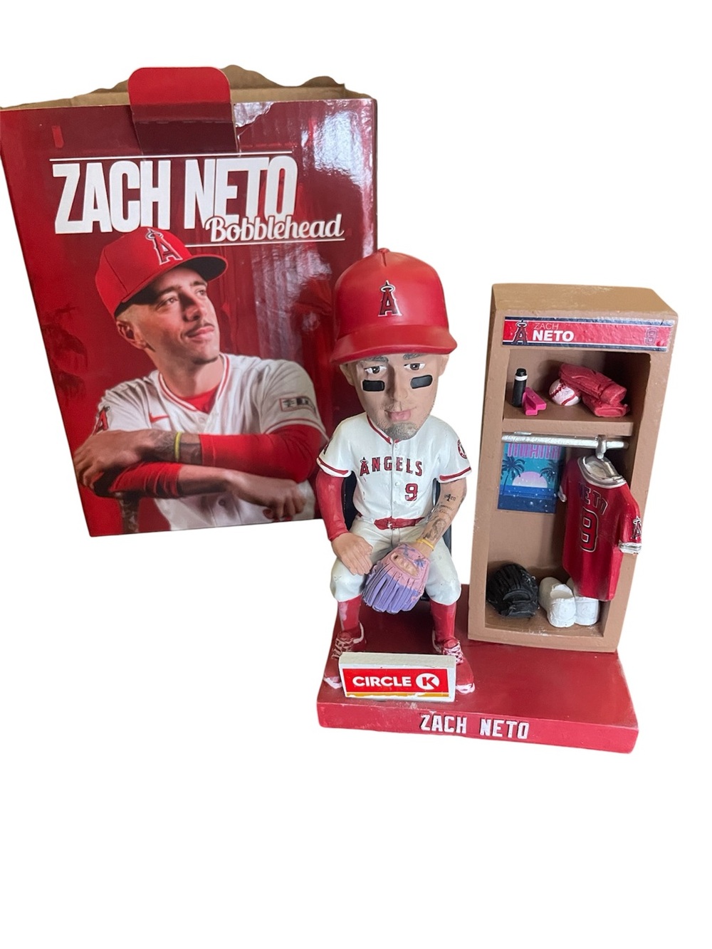 2026 MLB Anaheim Angels Zach Neto Bobblehead with Locker Display NEW in Box